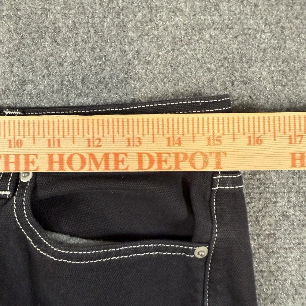 American Giant Jeans Mens 30x30 Charcoal Black Roughneck Stretch Canvas Straight